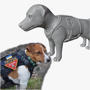 Jack Russell Terrier Patron Ukrainian Dog Landmine Finder 3D print model