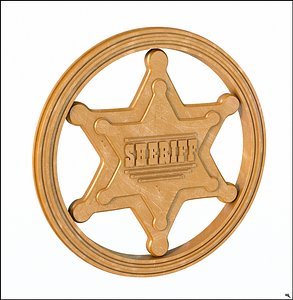 3D sheriff badge sherif