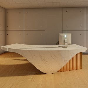 reception counter 3D model