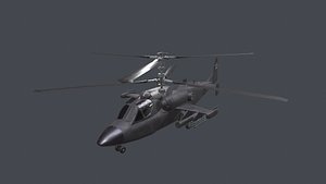 3D model helicopter black shark