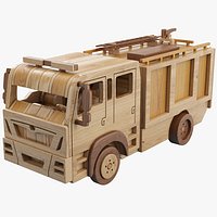 Wooden Firetruck Toy