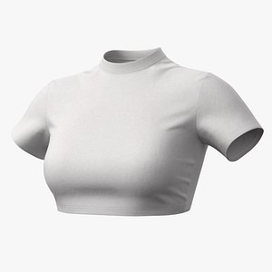 Female T-shirt Short 2v White PBR