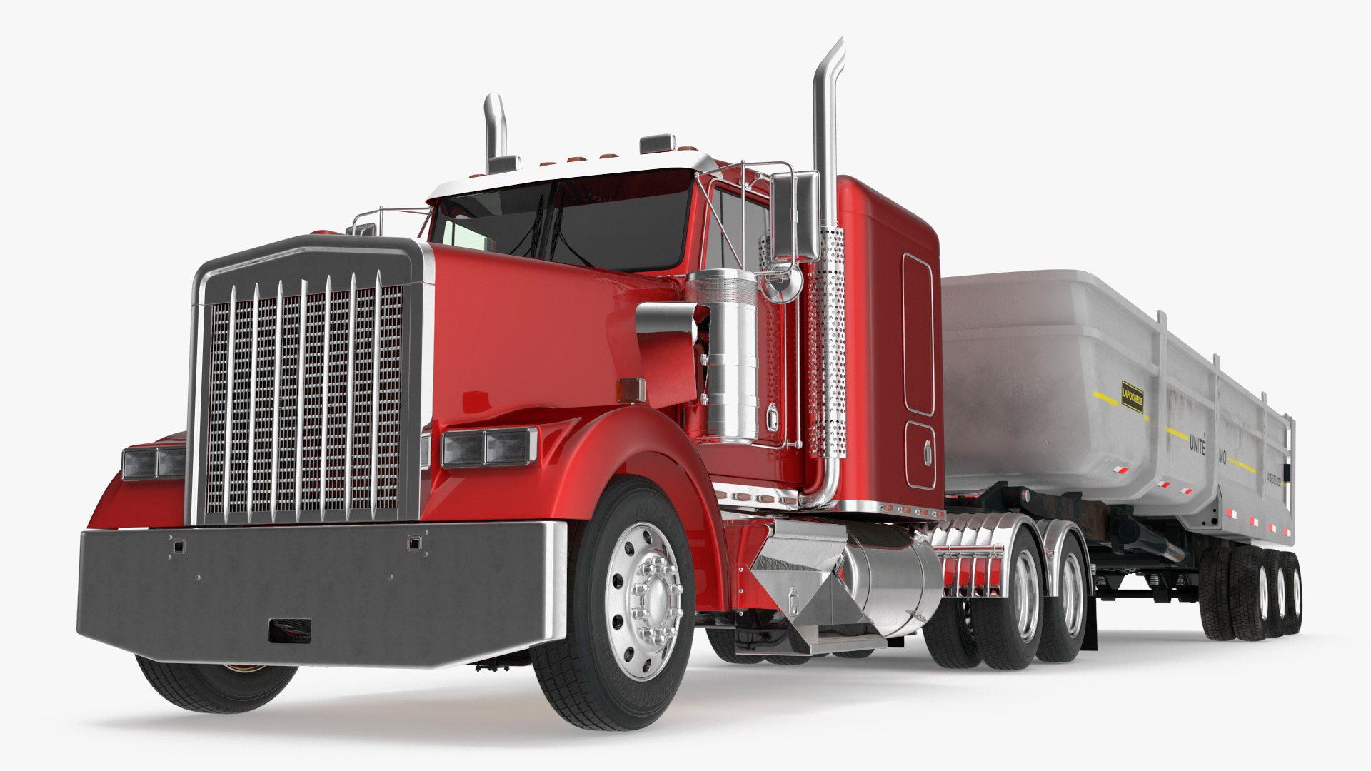 Commercial Dump Trailer 3D model preview