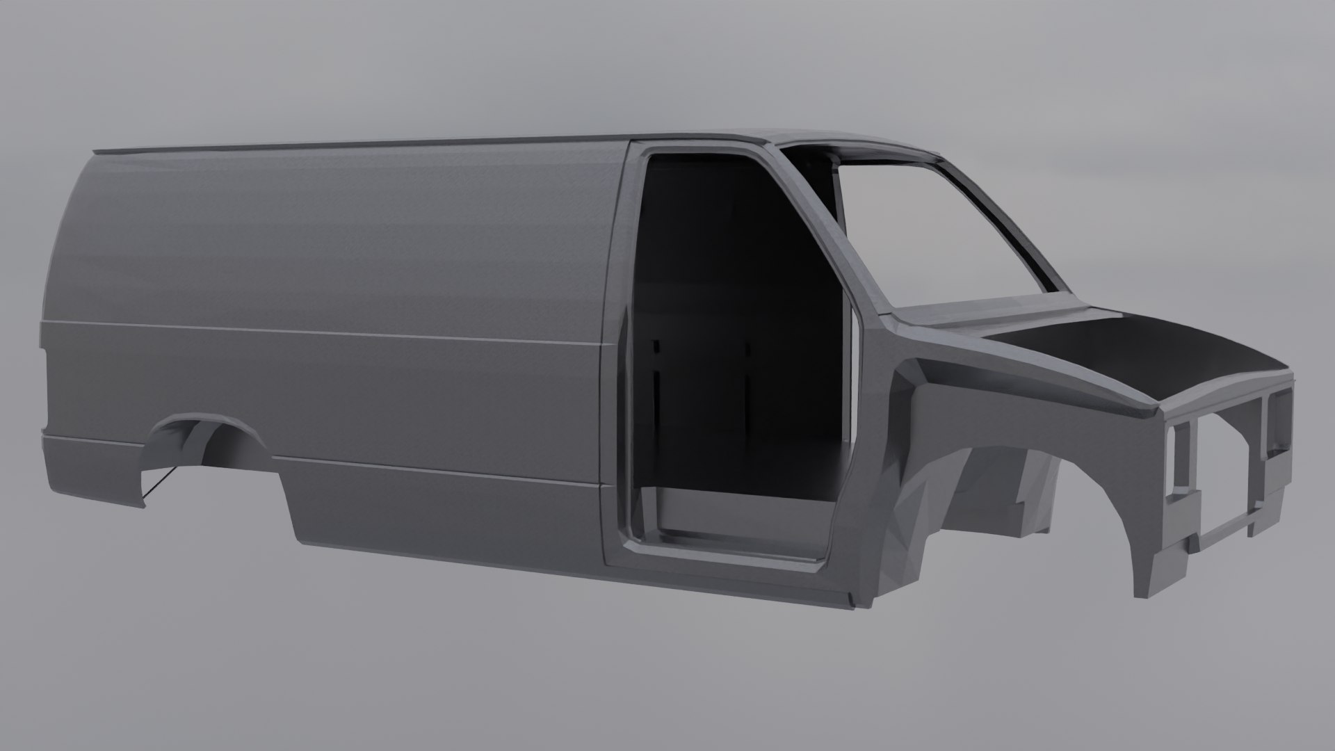 Low Poly Factory Van Body 3D - TurboSquid 2270443