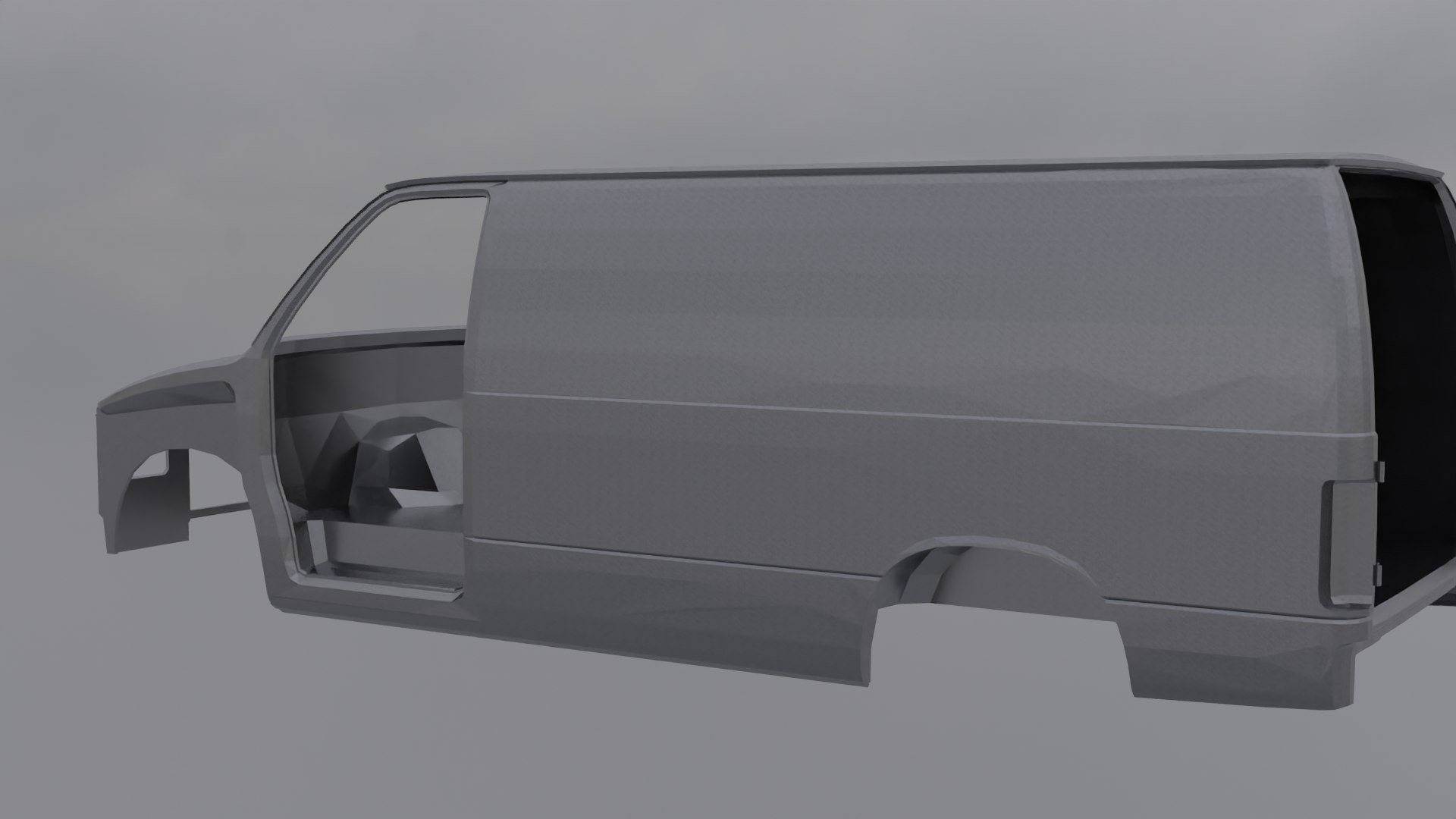 Low Poly Factory Van Body 3D - TurboSquid 2270443