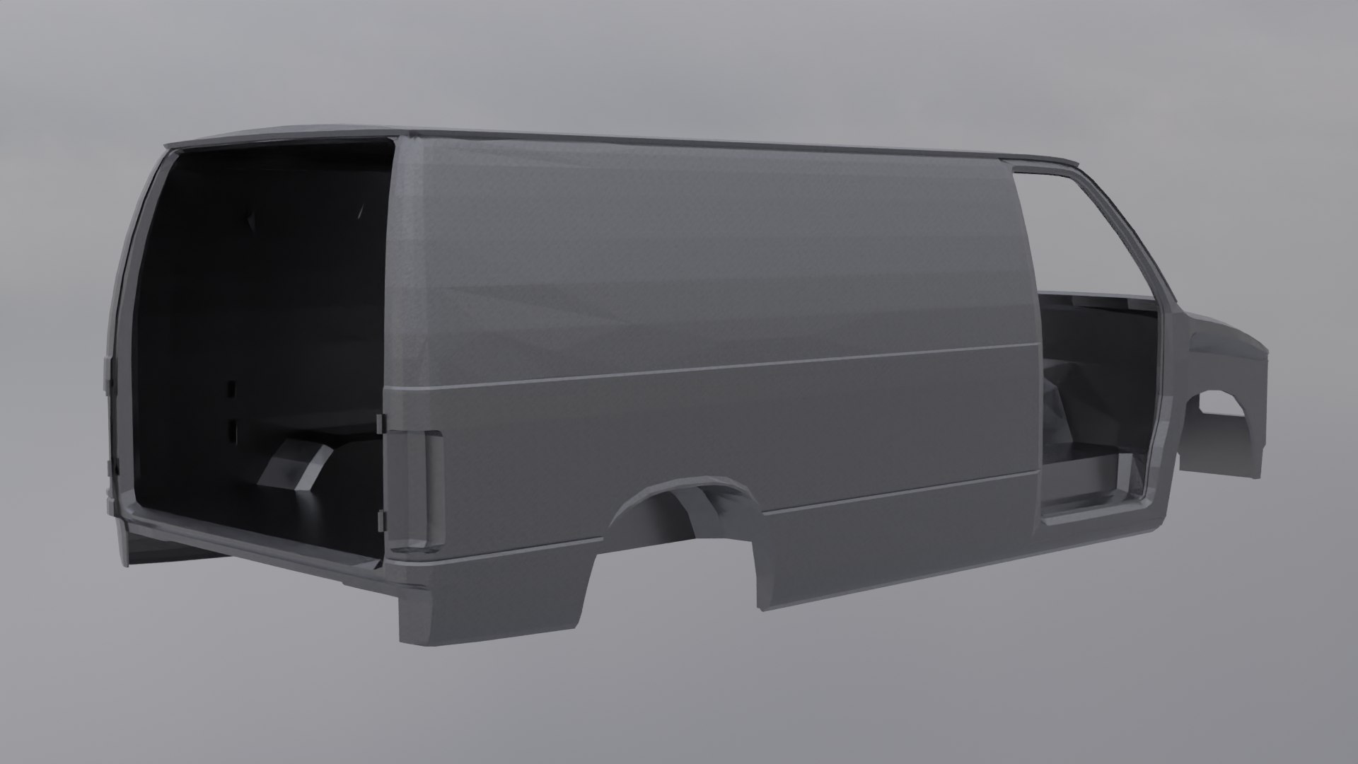 Low Poly Factory Van Body 3D - TurboSquid 2270443