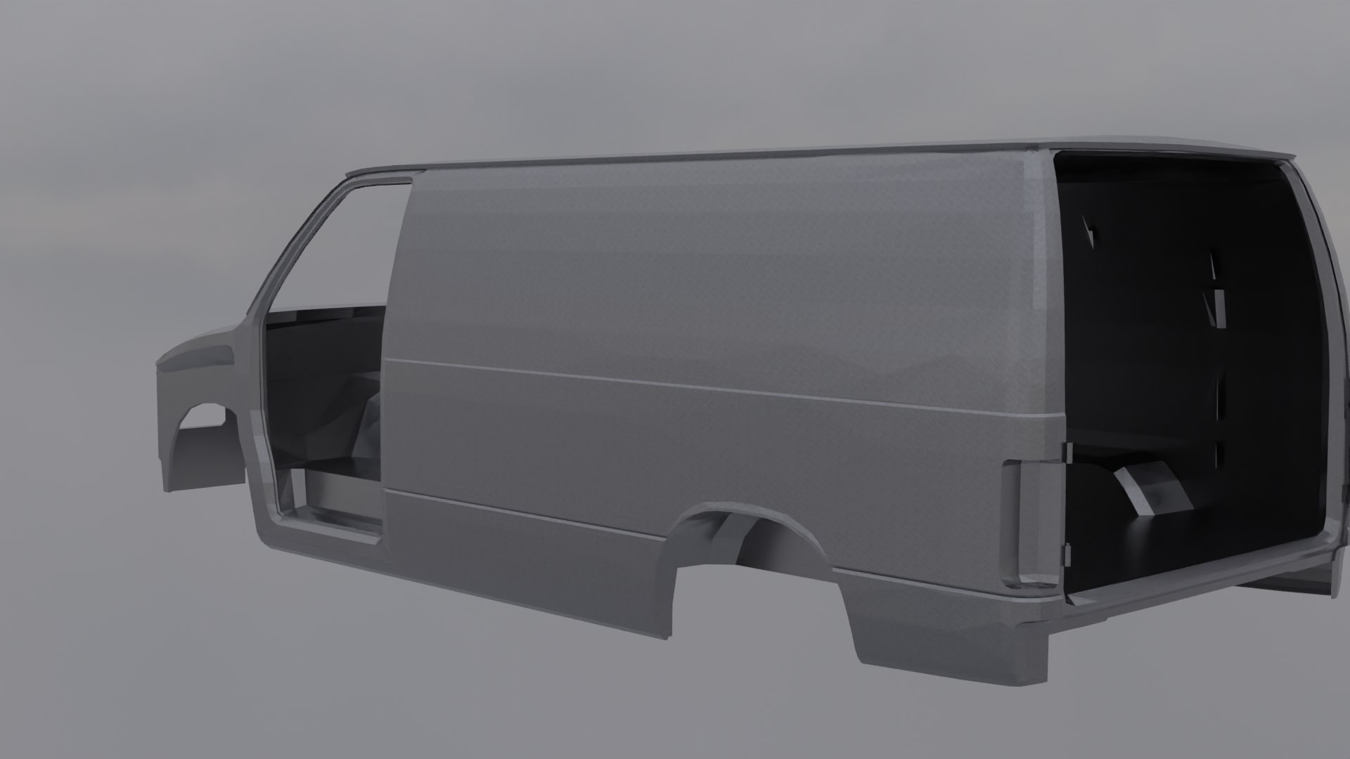 Low Poly Factory Van Body 3D - TurboSquid 2270443