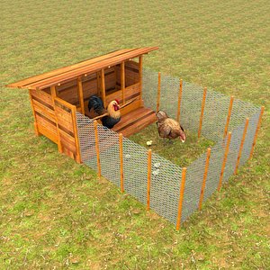 3D Chicken Coop 8K model