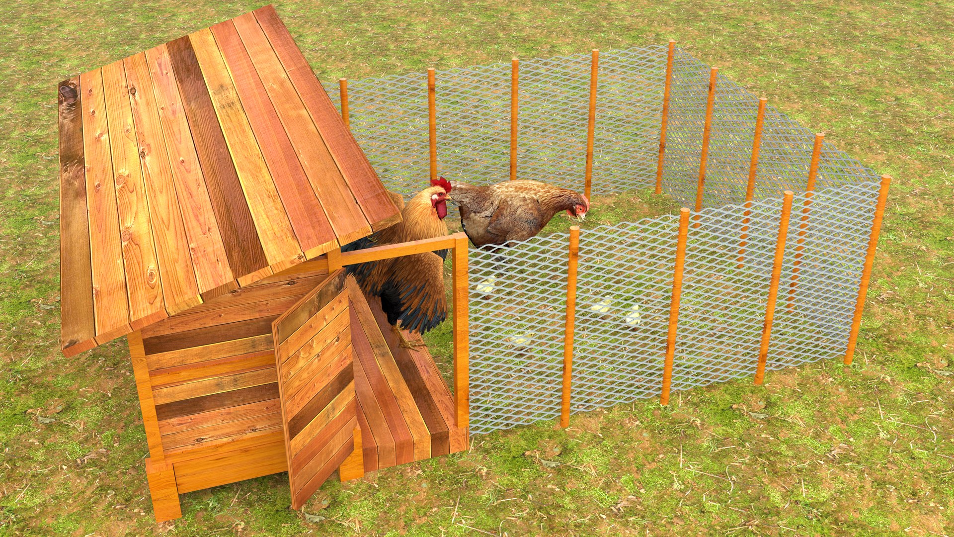 3D Chicken Coop 8K Model - TurboSquid 2239887