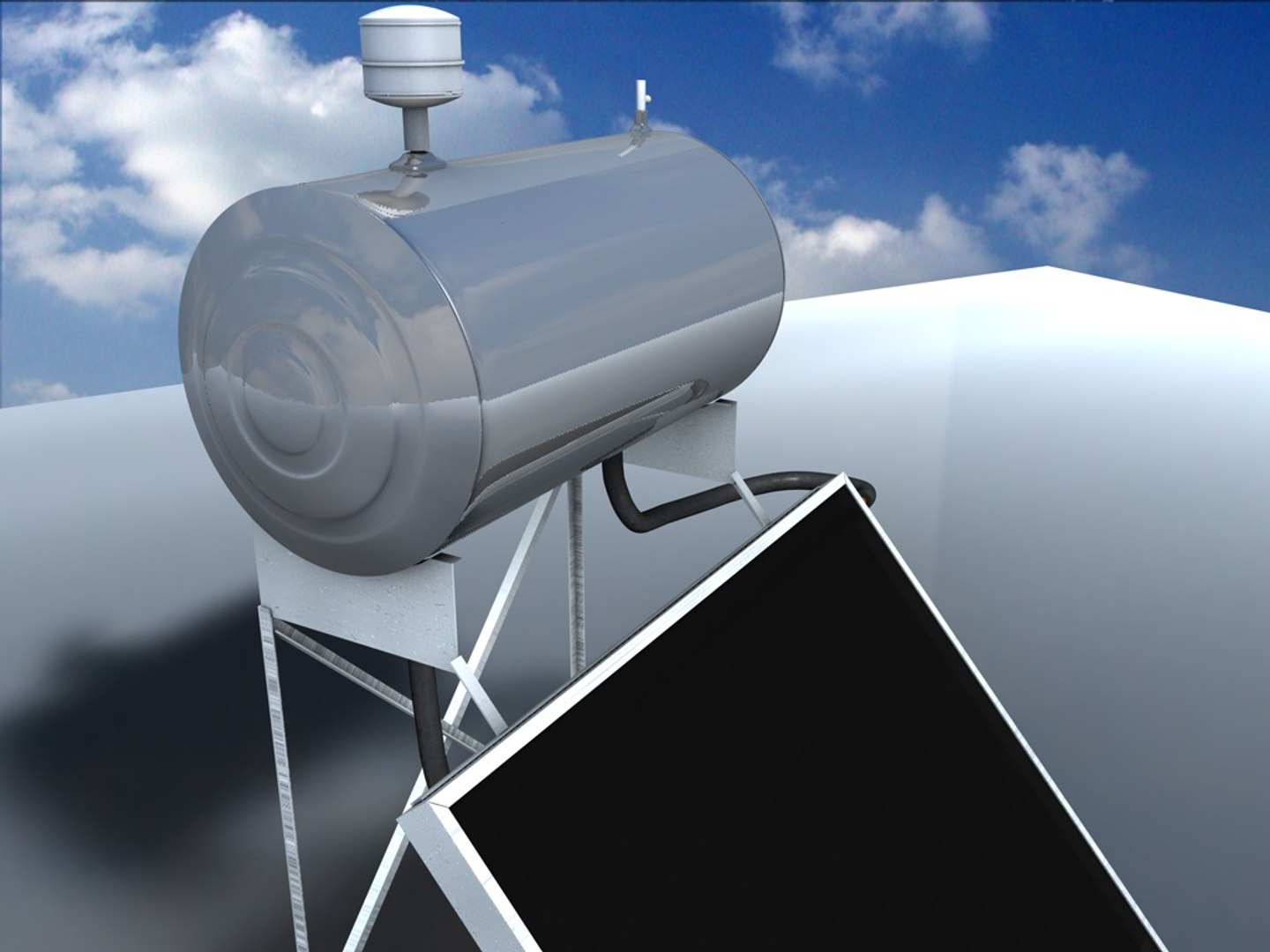 3d Model Solar Water Heater