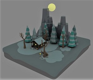 Snow Cabin isometric
