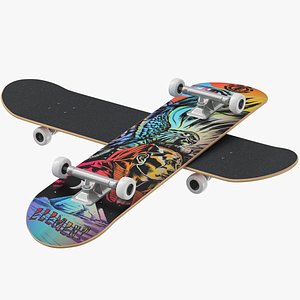 3D Skateboard 03 model