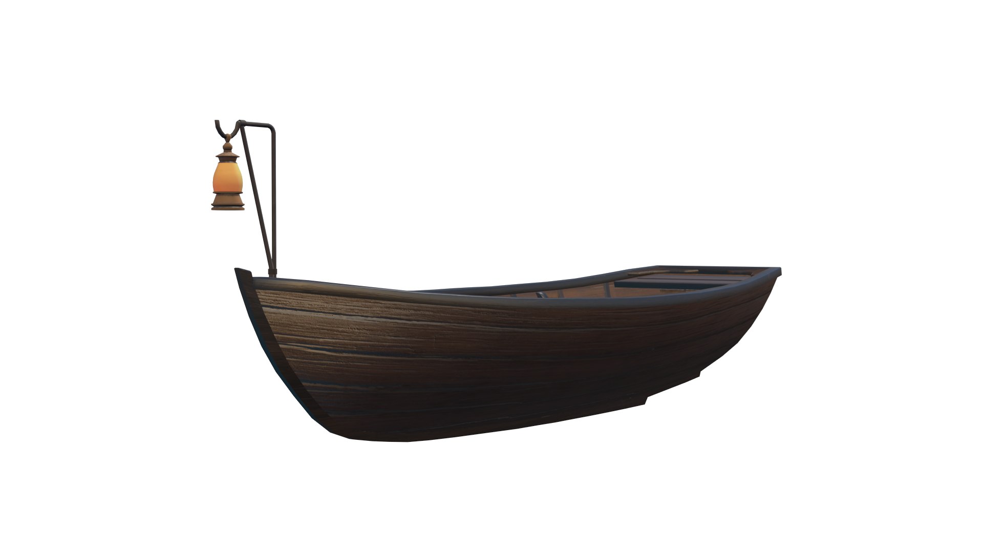 Low Poly Wooden Rowboat 3D Model - TurboSquid 2298087