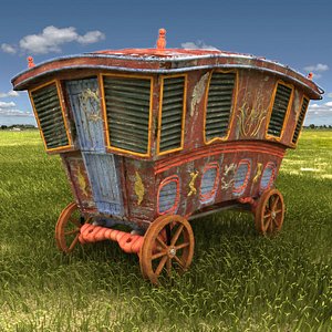3d caravan van car model