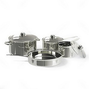 3D Saucepan saucepan cooker cooker cooking utensils POTS and pans chopping board kitchen knife cutter c