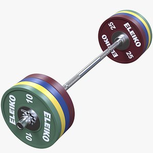 3D olympic weightlifting bar model