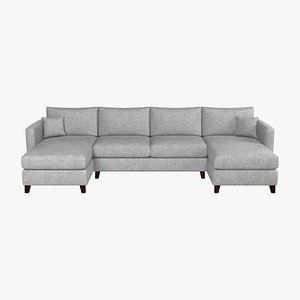 Lori Chaise U Sectional 3D model