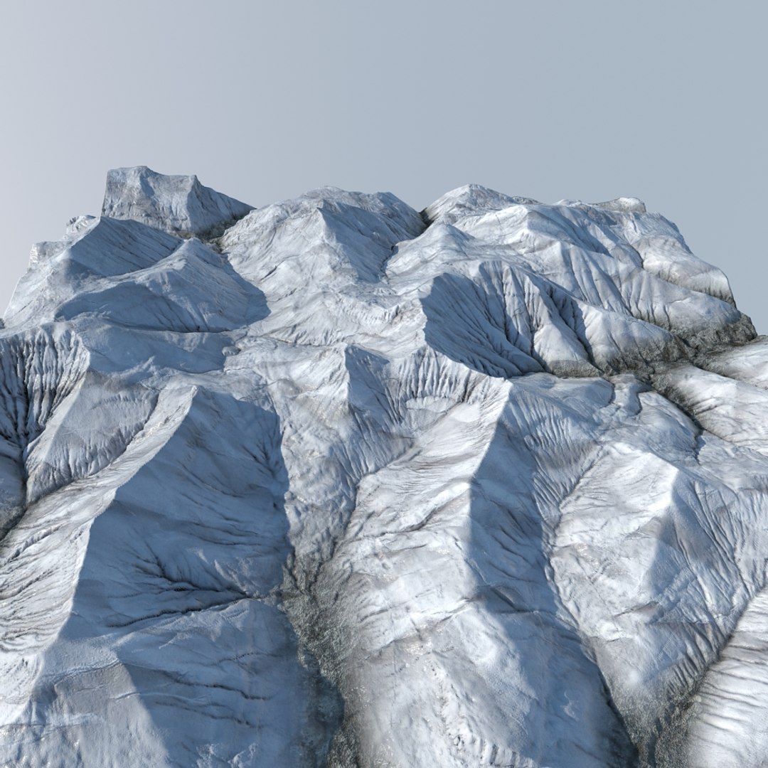 3d Glacier 1 Model