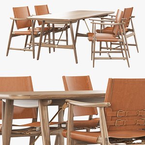 Carl Hansens set hunting chair and table model