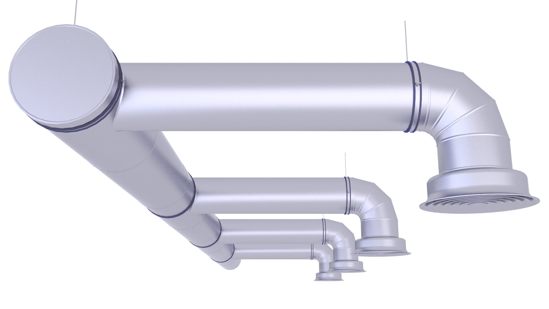 Industrial Ventilation Duct Pipe 42 3D Model TurboSquid 2098089