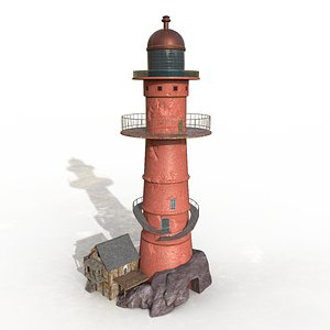 3D Beacon Low-poly 3D model model