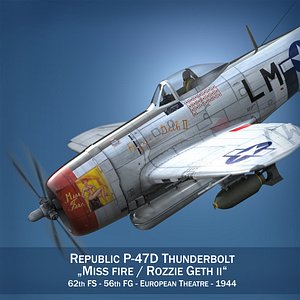 republic p-47 thunderbolt - 3d c4d