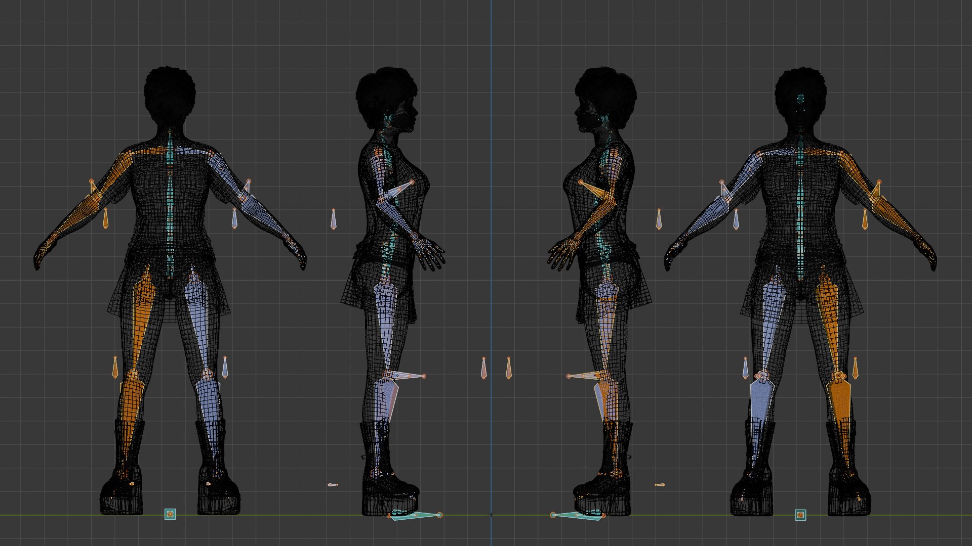 Game Ready Rigged Female Character With Tactical Look 3D Model ...