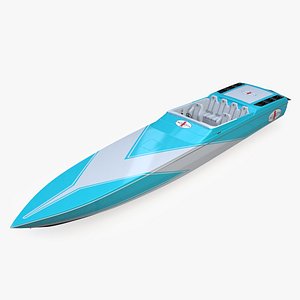Cigarette Boat 515 Blue 3D