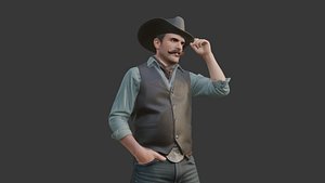 3D rugged-cowboy-portrait