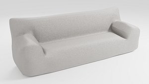 Stylish sofa in light colors with a unique design model