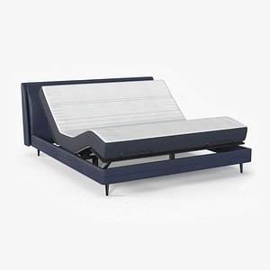 3D Smart Bed Pro Xiaomi Blue Curved Mattress model