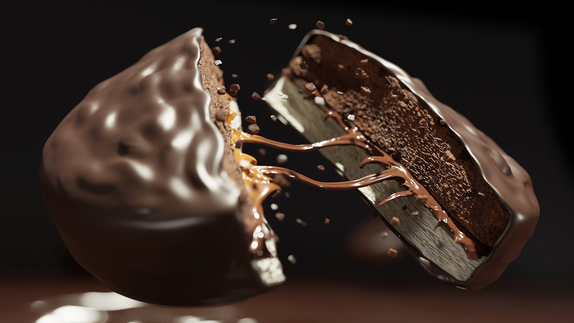 3D Chocolate Sandwich - TurboSquid 2434431