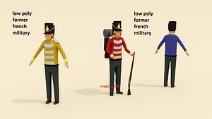 Low Poly Former French Military