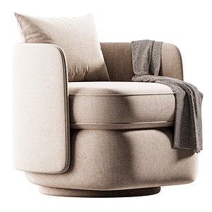 3D wivel chair Dandy beige model