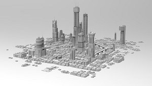 futuristic city sci-fi 3D model
