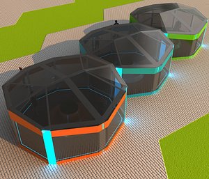 3d model small architectural pavilions