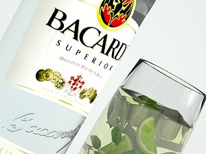 bacardi mojito 3d model