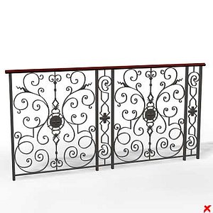 fence gate 3d model