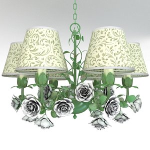 3dsmax chandelier roses
