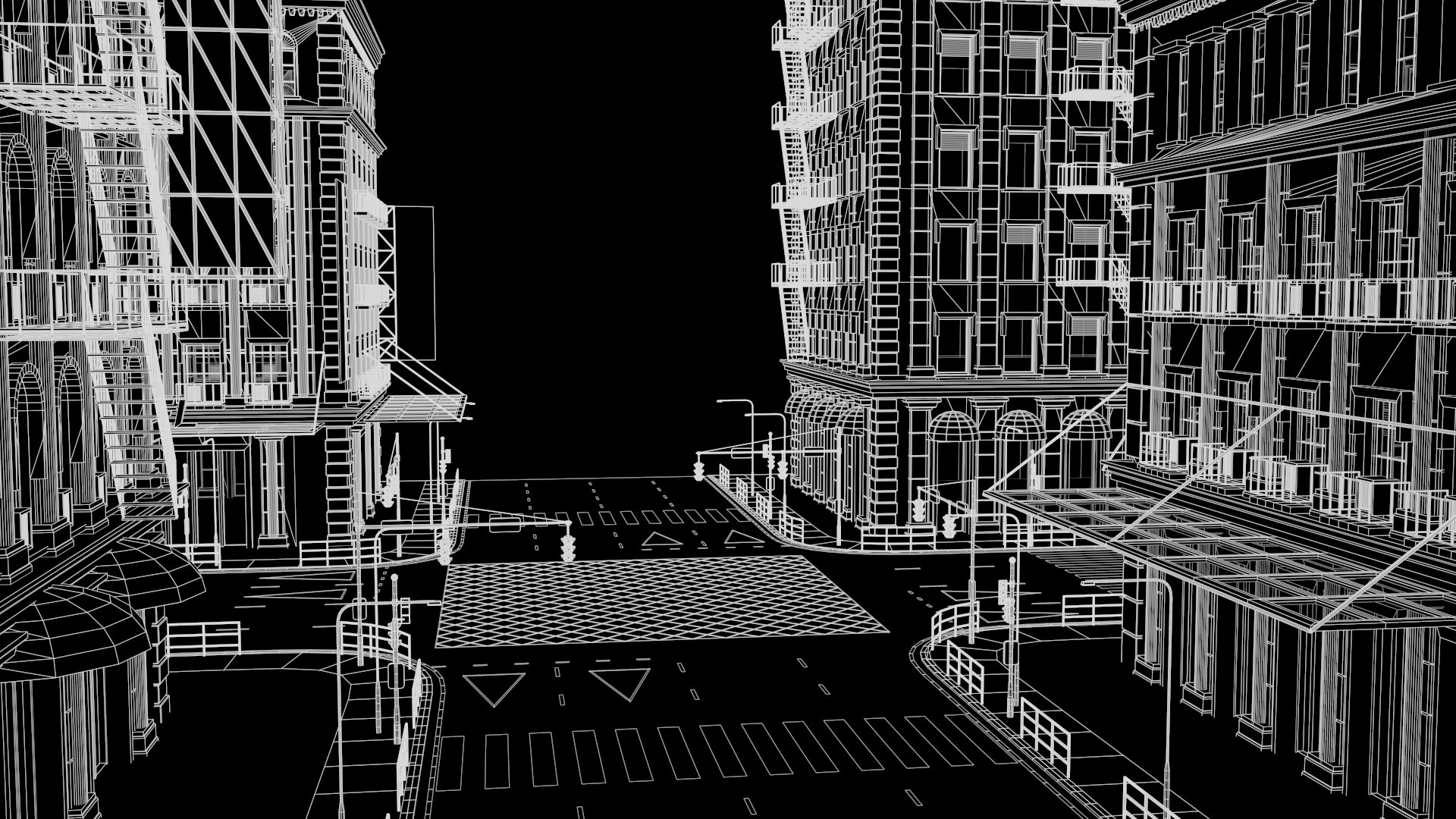 City Intersection Model - TurboSquid 1662006