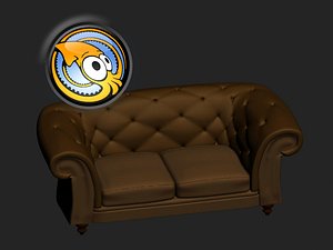 free luxury sofa 3d model
