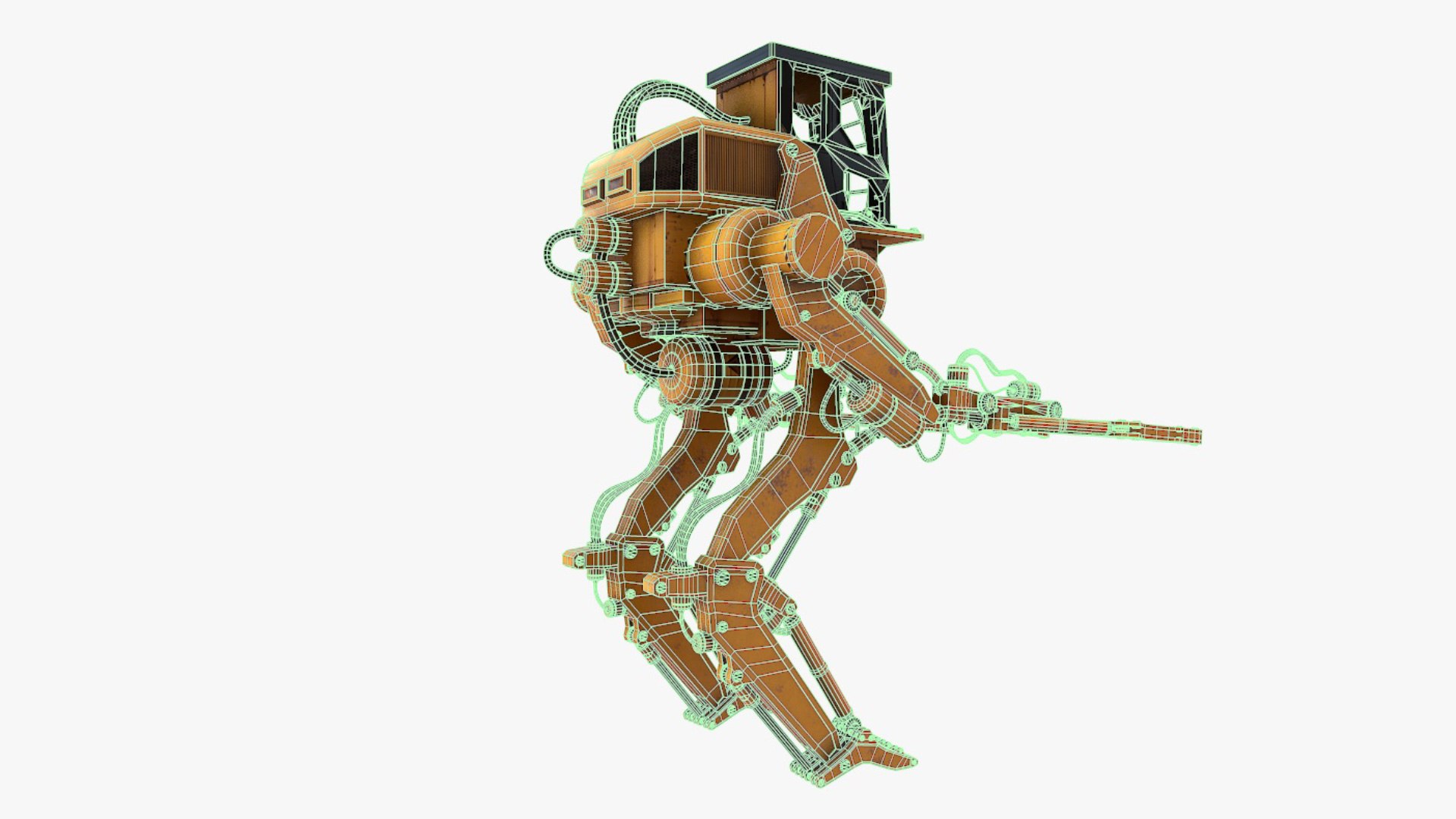 Sci Fi Construction Mech Model - TurboSquid 1401978