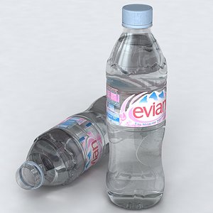 evian bottle water 3d 3ds