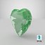 Heart Shape Emerald 3D