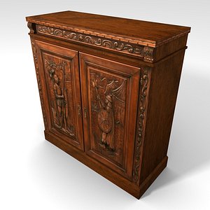 3d medieval themed cabinet