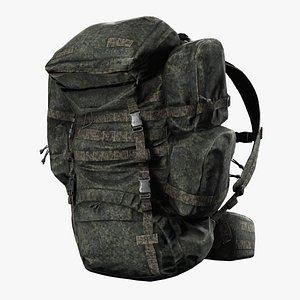 3D Military Expedition Rucksack - Realistic 3D Asset model