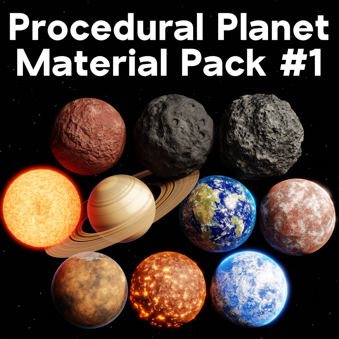 Procedural Planet Material Pack 1 3D Model - TurboSquid 2361031
