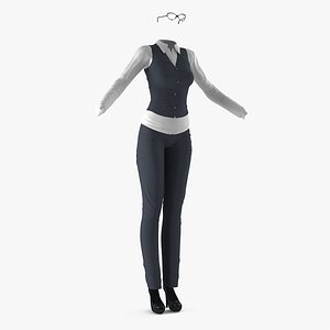 women business style clothes 3D model