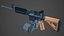 Preparada para metralhadora AWS estilizada Low Poly Mobile
