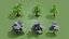 Cartoon game ready trees pack